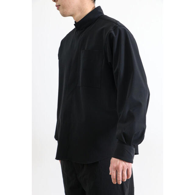 i(アイ)のI SNAP FRONT SHIRT Black メンズのトップス(シャツ)の商品写真