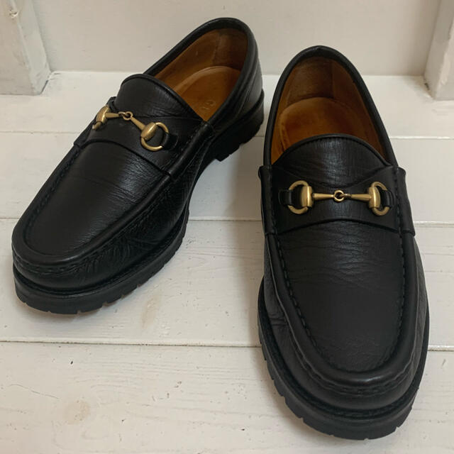 Gucci(グッチ)のGUCCI グッチ ITALY製 ホースビットレザーローファー ブラック 35C レディースの靴/シューズ(ローファー/革靴)の商品写真