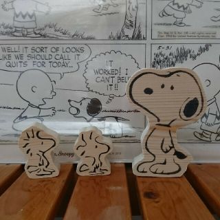 スヌーピー(SNOOPY)のぴーさん様専用☆☆スヌーピー ウッドオブジェ(インテリア雑貨)