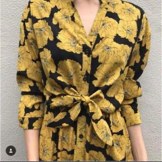 タグ付き極美品 Ameri VINTAGE TIE SHIRT DRESS 花柄