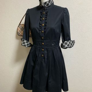 バーバリーブルーレーベル(BURBERRY BLUE LABEL)の  Burberry☆七分袖シャツワンピースⓂ︎(ひざ丈ワンピース)