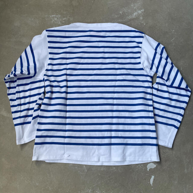 COMOLI(コモリ)の専用　即完　OUTIL tricot aast WHITE×BLUE メンズのトップス(Tシャツ/カットソー(七分/長袖))の商品写真