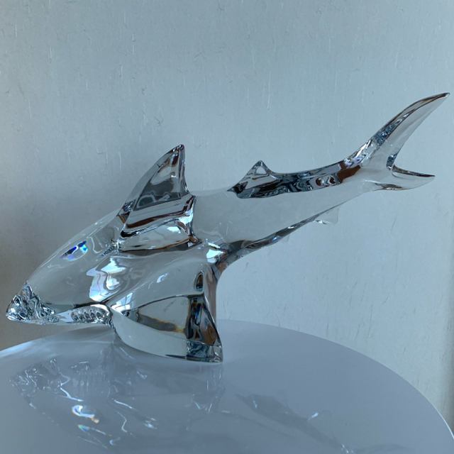 美品】 ペット 置物 オブジェ 海 サメ Baccarat 最高傑作 極レア 置物