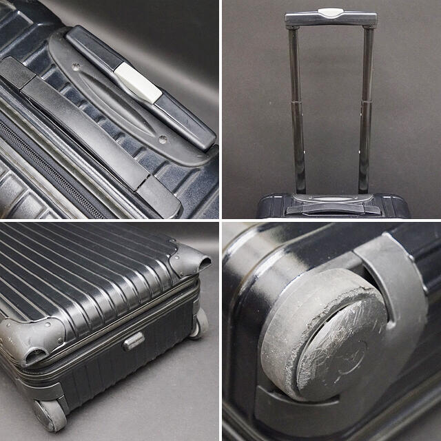 リモワ RIMOWA ポリカーボネート製 スーツケース 2輪 旅行鞄 ブラック