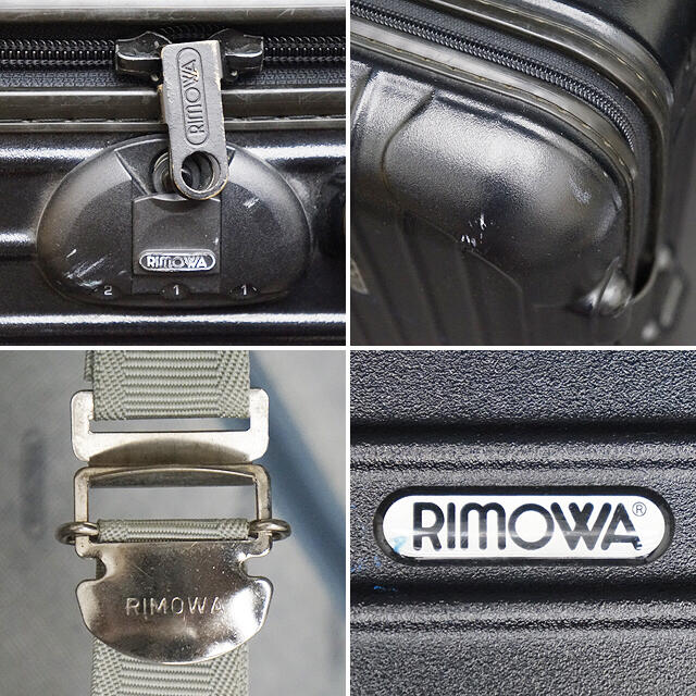 リモワ RIMOWA ポリカーボネート製 スーツケース 2輪 旅行鞄 ブラック