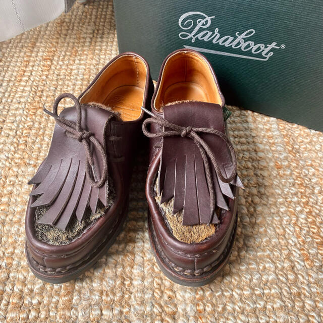 Paraboot(パラブーツ)の定価7万 Paraboot パラブーツ ミカエル ラビットファー レディースの靴/シューズ(ローファー/革靴)の商品写真