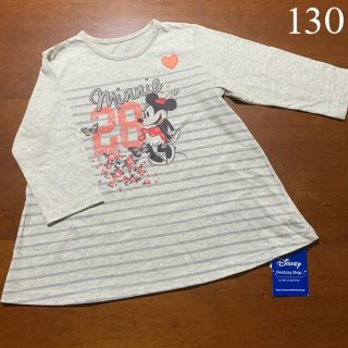 ベルメゾン(ベルメゾン)の【新品・未使用】ベルメゾン☆千趣会　ミニー　七分袖　Tシャツ　Ａライン　130(Tシャツ/カットソー)