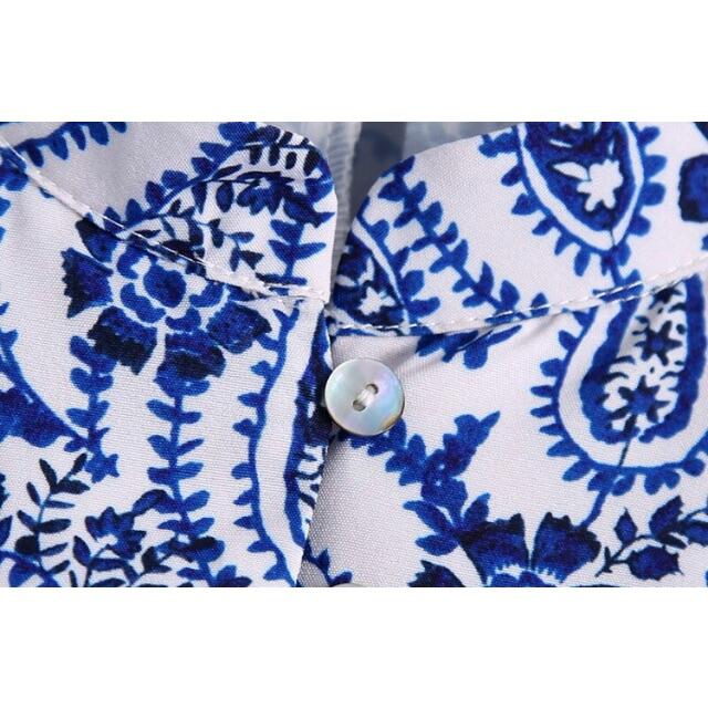 ZARA - 🎐8月新作🍧5517◇プリント レトロ ペイズリー柄