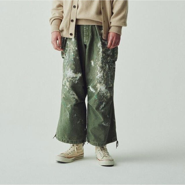 超爆安 COMOLI - PANTS CARGO SPLASH DUCK HERILL 21AW ワークパンツ