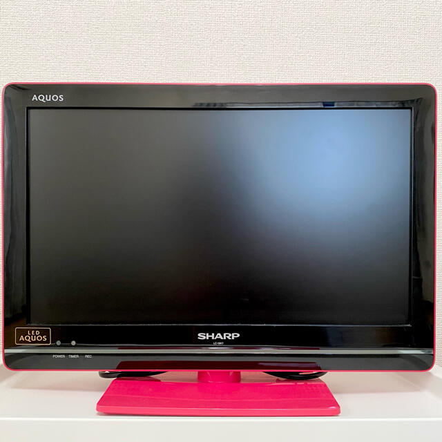 SHARP AQUOS 液晶テレビ LCK ピンク 説明書リモコン付き   フリマアプリ ラクマ