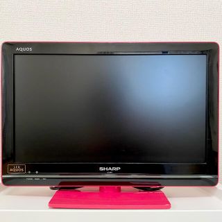 シャープ(SHARP)のSHARP AQUOS 液晶テレビ LC-19K ピンク 説明書リモコン付き(テレビ)