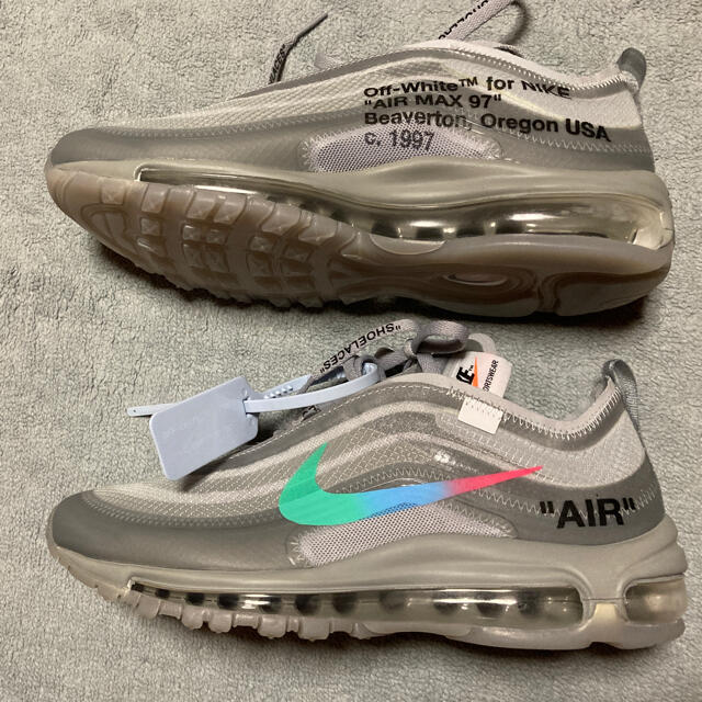 NIKE(ナイキ)のUS7 OFF-WHITE × NIKE AIR MAX 97 GREY メンズの靴/シューズ(スニーカー)の商品写真