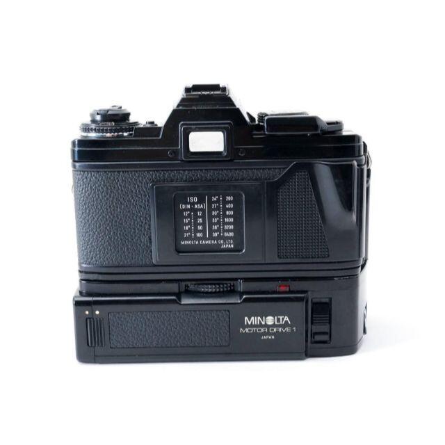 流行に  minolta 1 drive 前期　ブラック+Moter X-700 フィルムカメラ