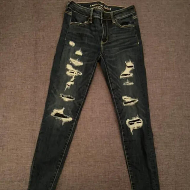アメリカンイーグル JEGGING ジェギング スキニー 2short - デニム