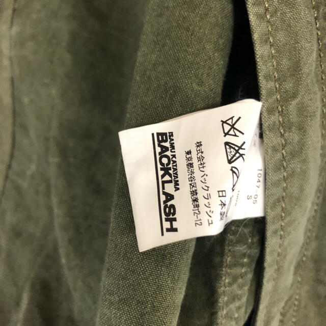 ISAMUKATAYAMA BACKLASH(イサムカタヤマバックラッシュ)のミリタリージャケット テント生地 backlash サイズs メンズのジャケット/アウター(ミリタリージャケット)の商品写真
