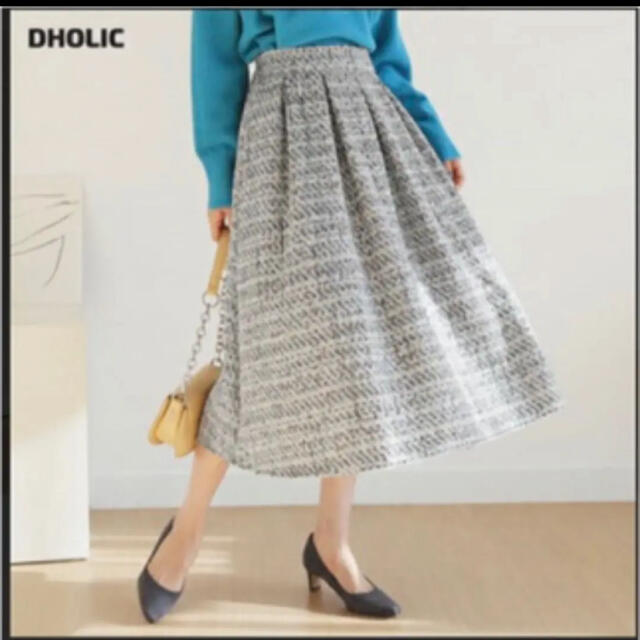 dholic(ディーホリック)のツイードスカート レディースのスカート(ひざ丈スカート)の商品写真