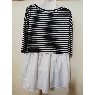 値下げ！新品♡バックが可愛い着痩せカットソー♡3Lサイズ(カットソー(半袖/袖なし))