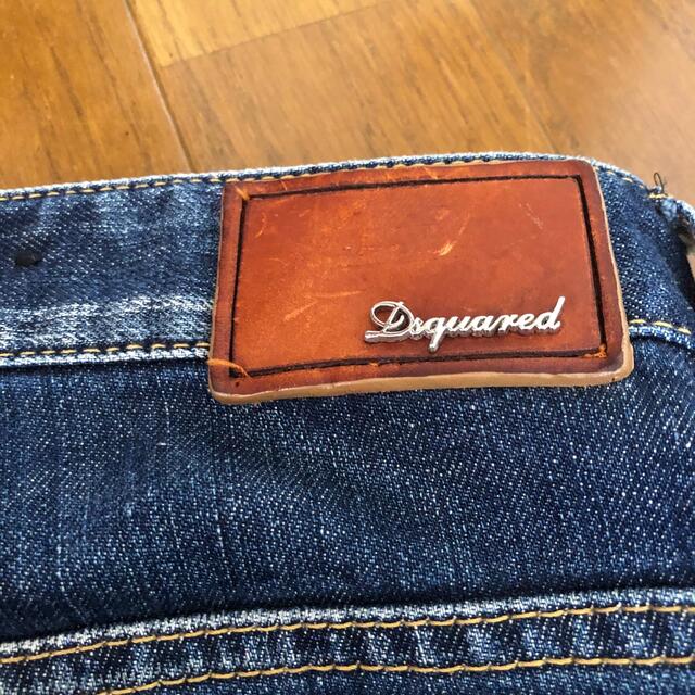 DSQUARED2 ダメージ加工パッチワーククロップデニム 36
