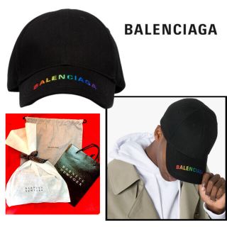 バレンシアガ(Balenciaga)のBalenciagaバレンシアガ ロゴキャップ(レインボー) 虹色 グラデ(キャップ)