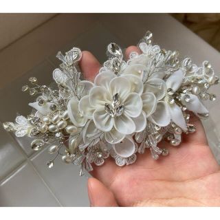 髪飾り 結婚式　ウエディング　ヘアアクセ(ヘッドドレス/ドレス)