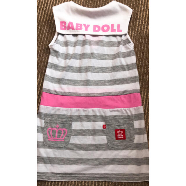 BABYDOLL(ベビードール)のベビードール  セーラー　ボーダー　ワンピース　110  2枚セット キッズ/ベビー/マタニティのキッズ服女の子用(90cm~)(ワンピース)の商品写真