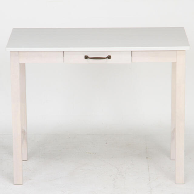 新品 送料込 3色展開 引き出し付き シンプルデスク ホワイトウォッシュ