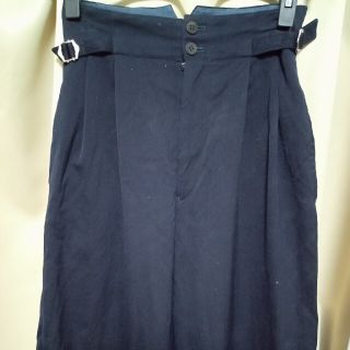 コムデギャルソン(COMME des GARCONS)のtricot COMMdeGARCONSハイウエスト紺PANTS(カジュアルパンツ)