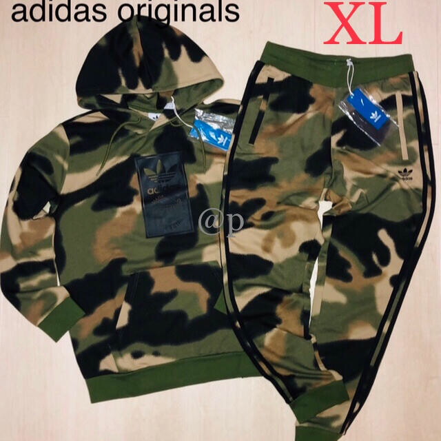 ボタニカル ミディアムベール adidas 迷彩 上下セット スウェット