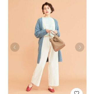 ビューティアンドユースユナイテッドアローズ(BEAUTY&YOUTH UNITED ARROWS)のビューティー&ユースユナイテッドアローズヘアリーベルトニットカーディガン　ブルー(カーディガン)