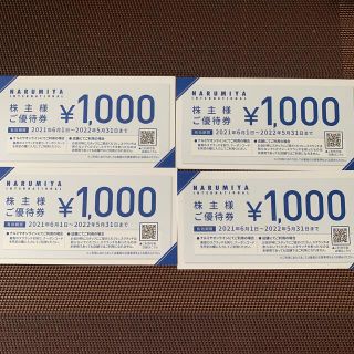 ナルミヤ インターナショナル(NARUMIYA INTERNATIONAL)のNARUMIYA INTERNATIONAL 株主優待券　4,000円分(ショッピング)