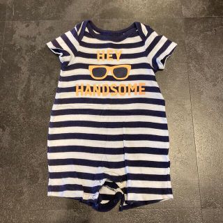 ベビーギャップ(babyGAP)のbabyGap  ロンパース　半袖　ボーダー　白紺(ロンパース)