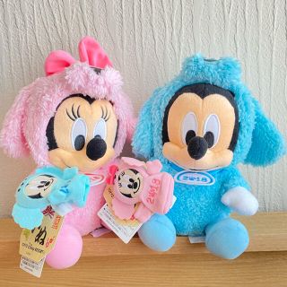 ディズニー(Disney)の【ディズニーリゾート】美品　干支ミッキー　ミニー　2018 戌年(ぬいぐるみ)