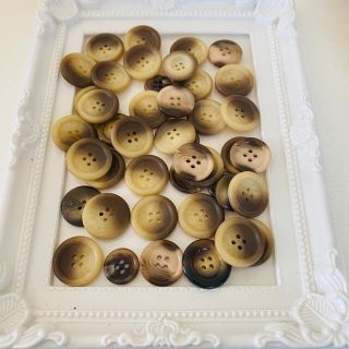 ボタン茶系　まとめ売り　大と小(各種パーツ)