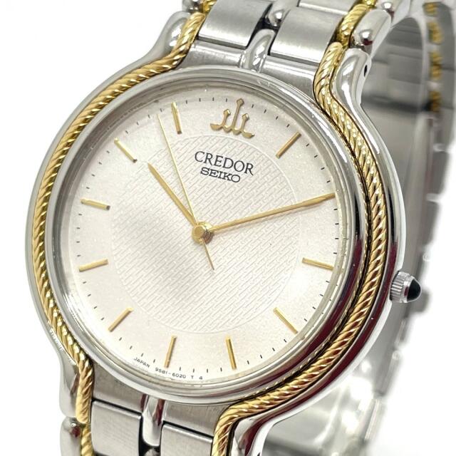 セイコー 9581-6030 デイト クレドール  クオーツ メンズ腕時計アナログ表示文字盤カラー