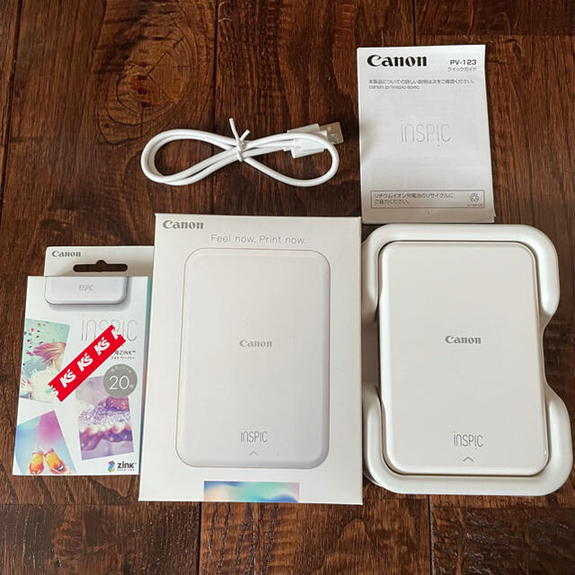 Canon(キヤノン)の【美品】Canon インスピック　ピンク　フォトペーパー付き スマホ/家電/カメラのPC/タブレット(PC周辺機器)の商品写真