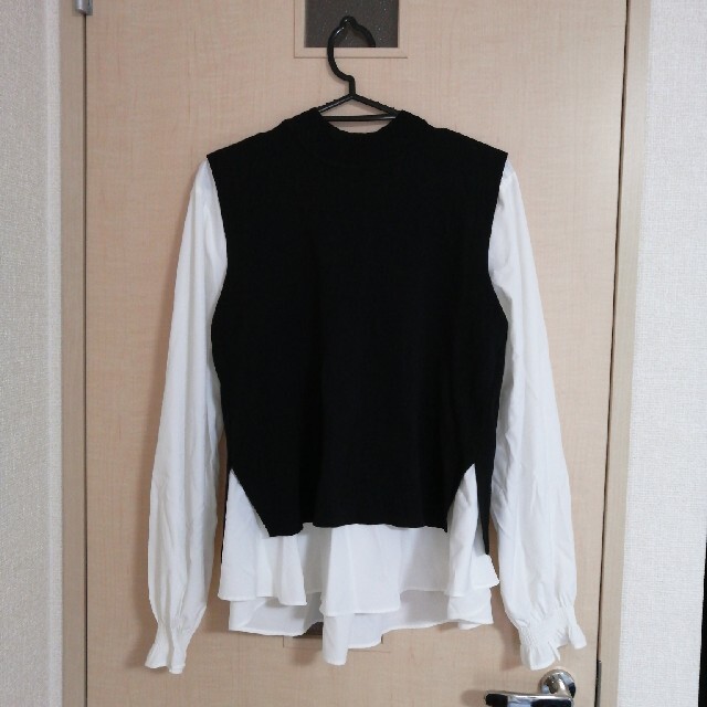 coca  ニットベスト×シャツ レディースのトップス(ニット/セーター)の商品写真