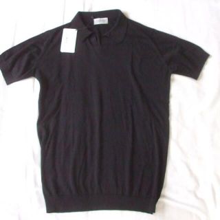 ジョンスメドレー(JOHN SMEDLEY)の【最終】ニット ポロ NOAH 黒 ジョンスメドレー JOHN SMEDLEY (Tシャツ/カットソー(半袖/袖なし))