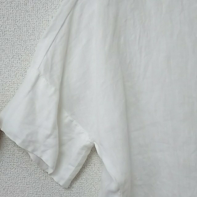 MUJI (無印良品)(ムジルシリョウヒン)の無印良品 リネンワイドブラウス M~L レディースのトップス(シャツ/ブラウス(半袖/袖なし))の商品写真