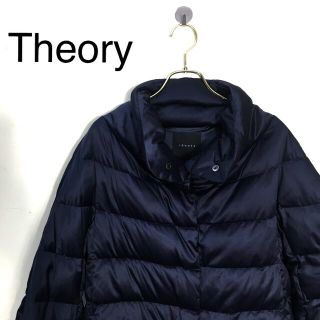 セオリー(theory)のB619 Theoryセオリー 七分袖ダウンジャケットアウター ネイビー紺系 (ダウンジャケット)