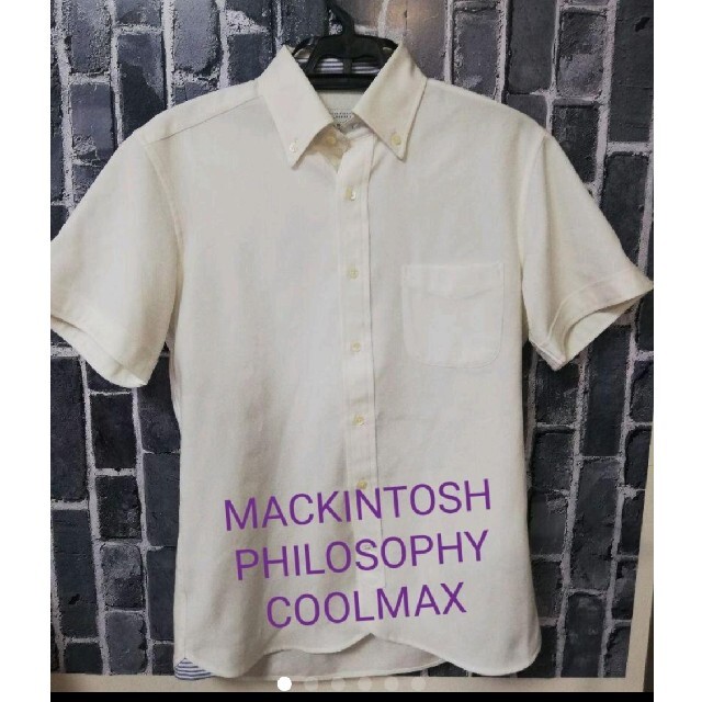MACKINTOSH PHILOSOPHY(マッキントッシュフィロソフィー)の美品★マッキントッシュフィロソフィー★COOLMAX高級半袖シャツ★サイズ36 メンズのトップス(シャツ)の商品写真