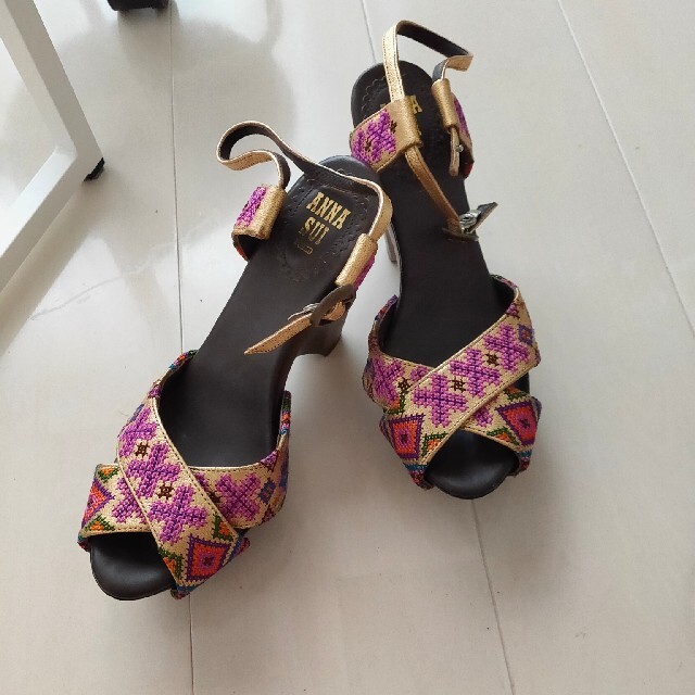 ANNA SUI(アナスイ)のアナスイ　ウェッジサンダル　Lサイズ（24cm〜24.5cm） レディースの靴/シューズ(サンダル)の商品写真