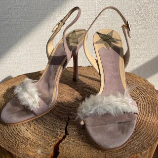 ジミーチュウ(JIMMY CHOO)の【サイズ36】復刻モデル　ペールパープル•スウェード　サンダル(サンダル)