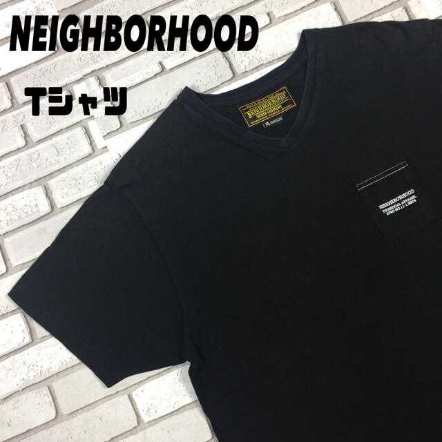 NEIGHBORHOOD(ネイバーフッド)の古着 NEIGHBORHOOD ネイバーフッド ロゴ tシャツ ポケT 裏原 黒 メンズのトップス(Tシャツ/カットソー(半袖/袖なし))の商品写真