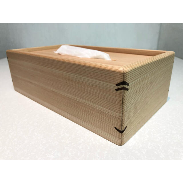 ⑨ 国産桧 木製 ティッシュ ケース ボックス ⑨ インテリア/住まい/日用品のインテリア小物(ティッシュボックス)の商品写真