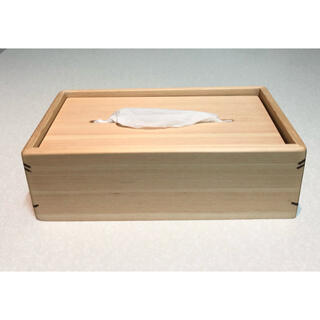 ⑨ 国産桧 木製 ティッシュ ケース ボックス ⑨(ティッシュボックス)
