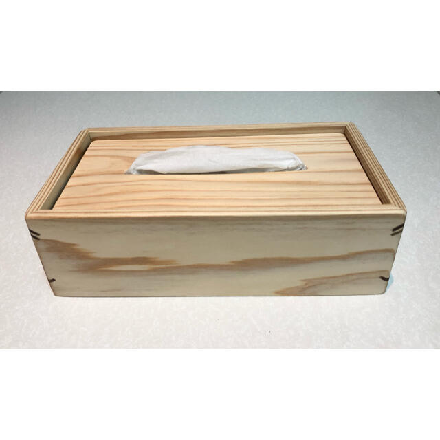 ④ 国産杉 木製 ティッシュ ケース ボックス ④ インテリア/住まい/日用品のインテリア小物(ティッシュボックス)の商品写真