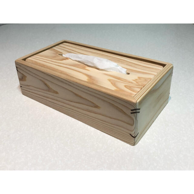 ⑥ 国産杉 木製 ティッシュ ケース ボックス ⑥ インテリア/住まい/日用品のインテリア小物(ティッシュボックス)の商品写真
