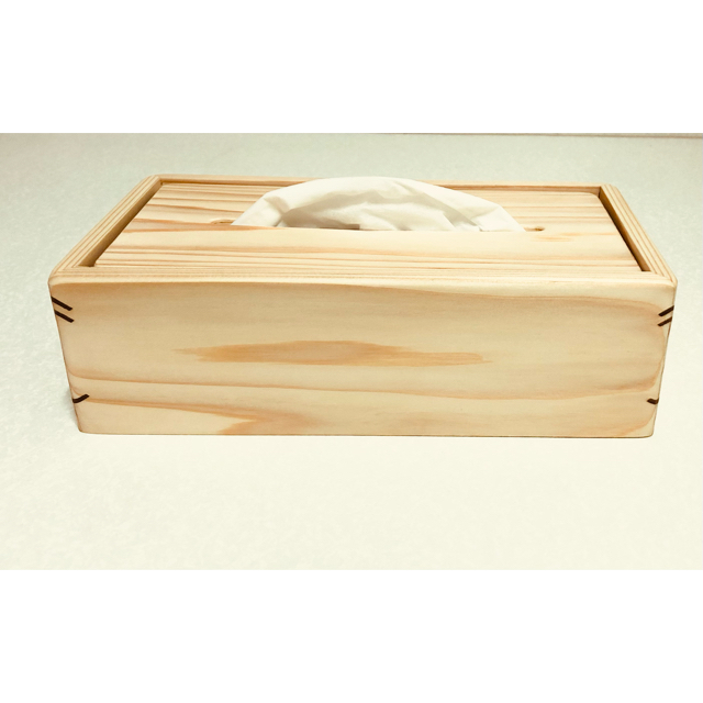 ⑦ 国産杉 木製 ティッシュ ケース ボックス ⑦ インテリア/住まい/日用品のインテリア小物(ティッシュボックス)の商品写真