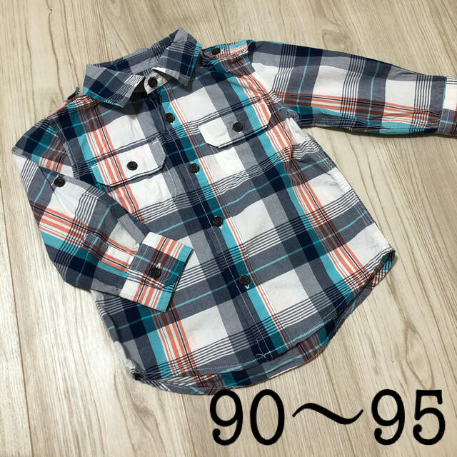 babyGAP(ベビーギャップ)のGAP baby チェックシャツ キッズ/ベビー/マタニティのキッズ服男の子用(90cm~)(Tシャツ/カットソー)の商品写真