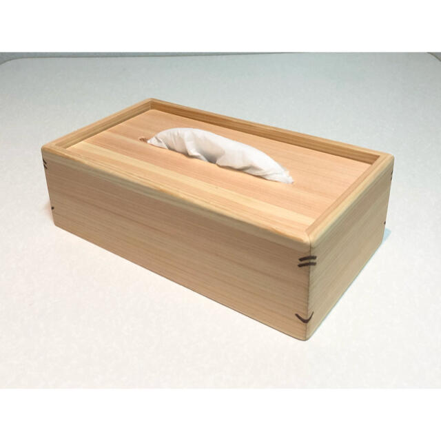 11 国産桧 木製 ティッシュ ケース ボックス 11 インテリア/住まい/日用品のインテリア小物(ティッシュボックス)の商品写真